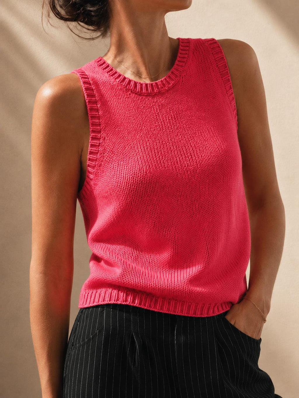 Rose Knit Vest
